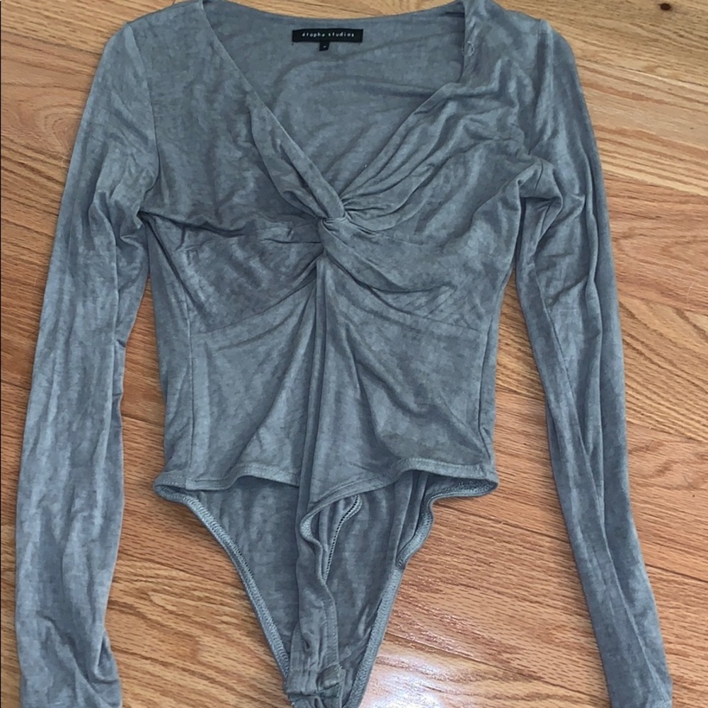 Gray tie bodysuit!